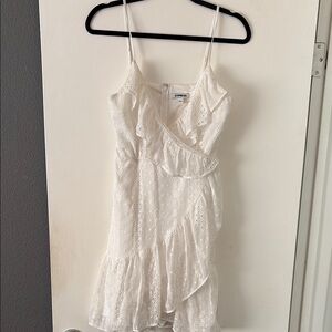 Express White Asymmetrical Dress Modern Chic